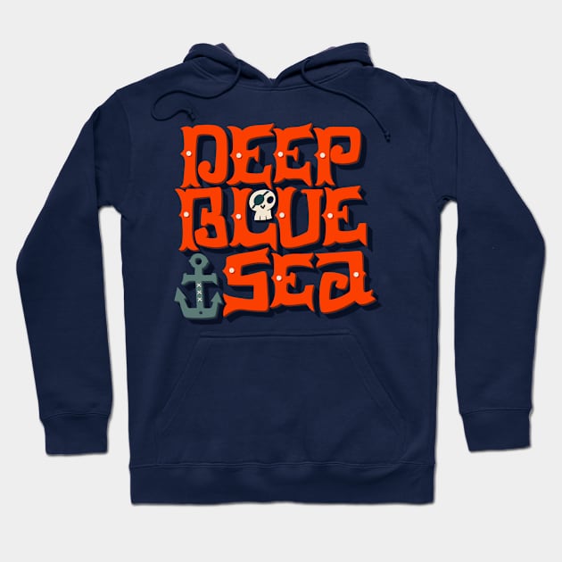 Deep Blue Sea Hoodie by BlueInkStudio